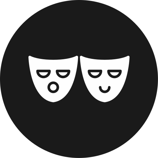 maski teatralne Generic black fill ikona