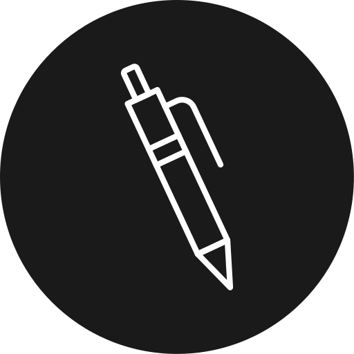 długopis Generic black fill ikona