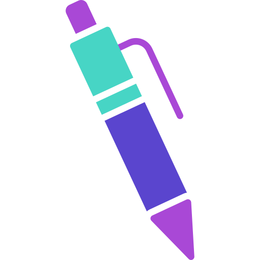 bolígrafo Generic color fill icono
