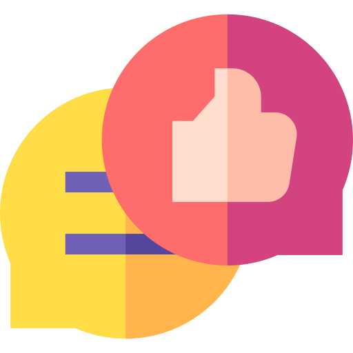 Positive feedback Basic Straight Flat icon