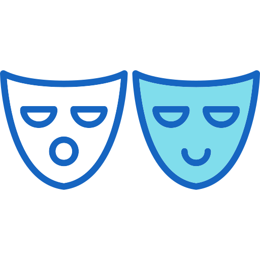 theater maskers Generic color lineal-color icoon