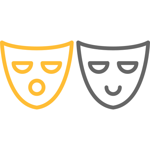 Театральные маски Generic color outline иконка