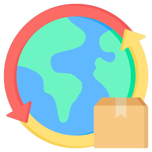 Worldwide shipping Generic color fill icon