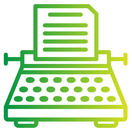máquina de escribir Generic gradient outline icono