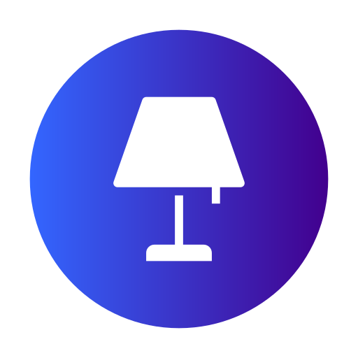lámpara de escritorio Generic gradient fill icono