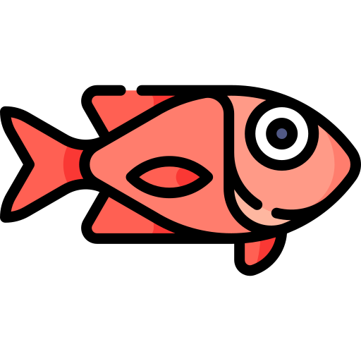 Красная рыба Special Lineal color иконка
