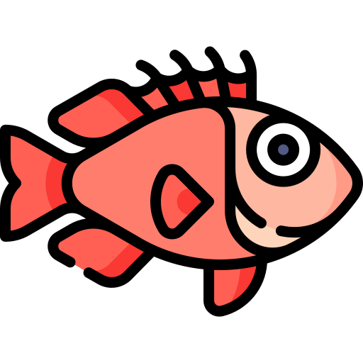 pescado rojo Special Lineal color icono