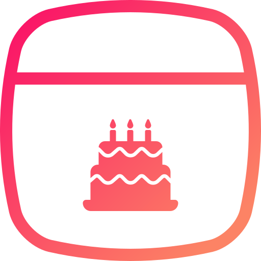 torta di compleanno Generic gradient fill icona