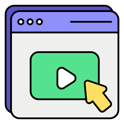 videoadvertentie Generic color lineal-color icoon