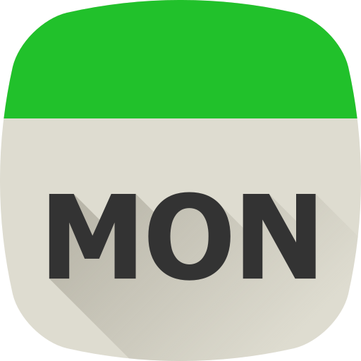 maandag Generic gradient fill icoon