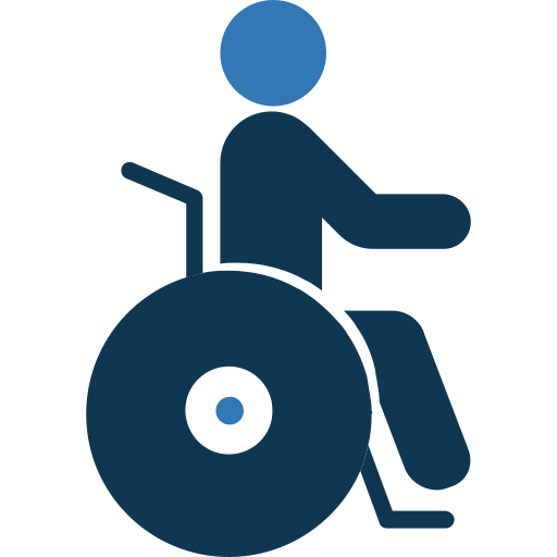 silla de ruedas Generic color fill icono