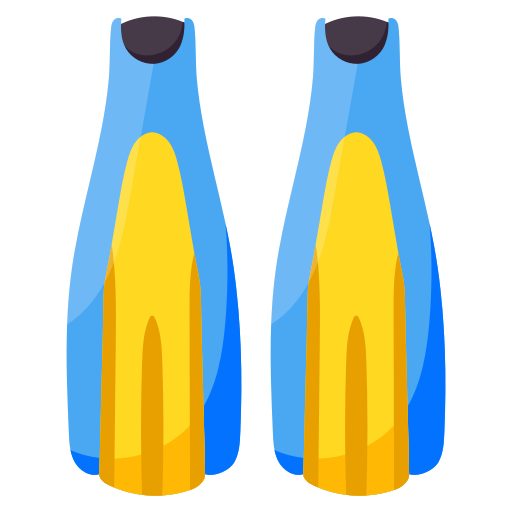 płetwy do pływania Generic color fill ikona