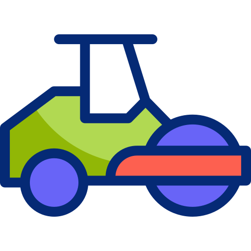 Road roller Basic Accent Lineal Color icon