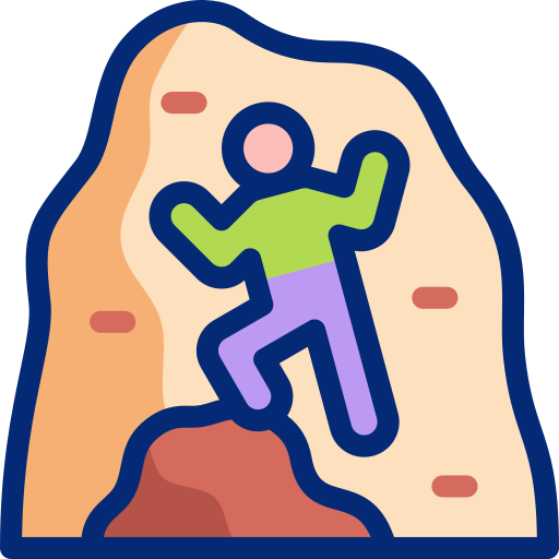 Rock climbing Basic Accent Lineal Color icon