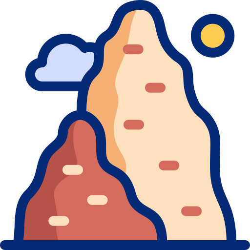 Mountain Basic Accent Lineal Color icon