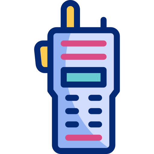 Walkie talkie Basic Accent Lineal Color icon