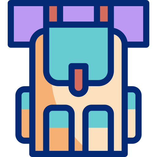 Backpack Basic Accent Lineal Color icon