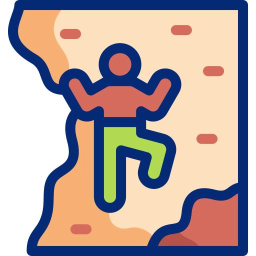 Rock climbing Basic Accent Lineal Color icon