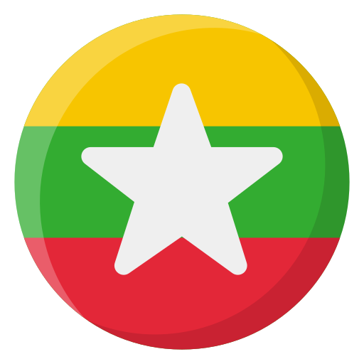 미얀마 Generic color fill icon