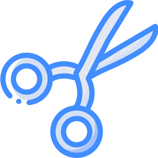 Scissors Basic Miscellany Blue icon