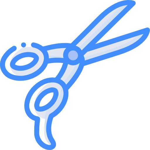 Scissors Basic Miscellany Blue icon
