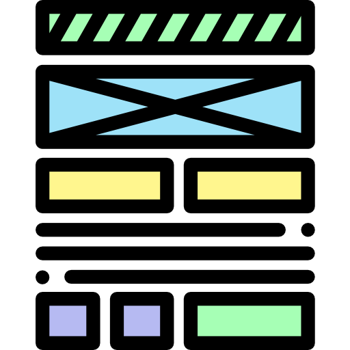 レイアウト Detailed Rounded Lineal color icon