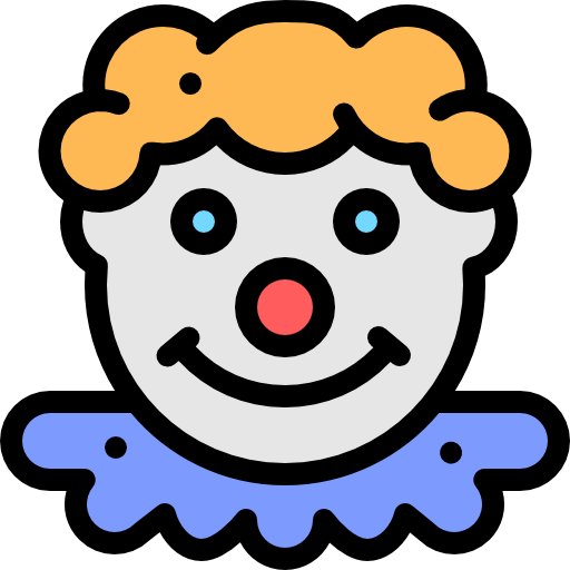 Clown Detailed Rounded Lineal color icon