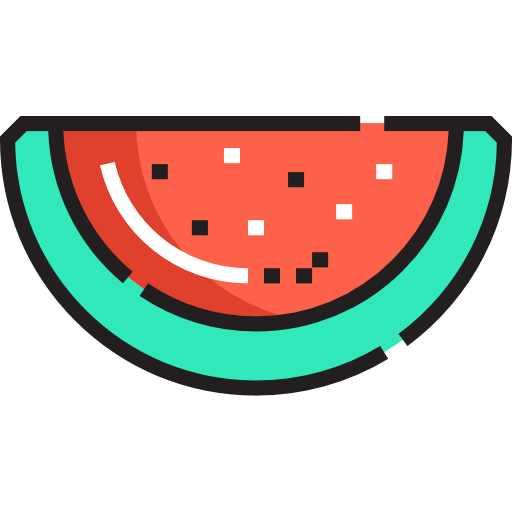 Watermelon Detailed Straight Lineal color icon