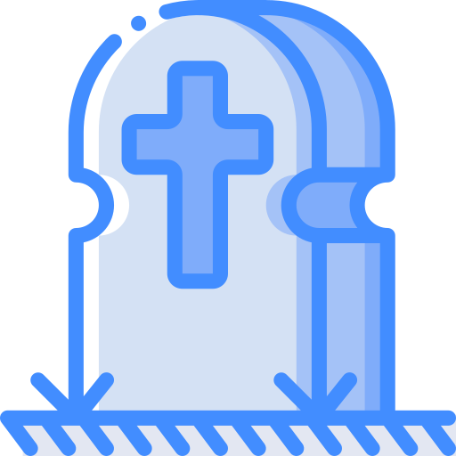 Gravestone Basic Miscellany Blue icon