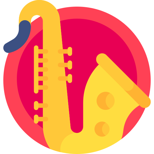 saksofon Detailed Flat Circular Flat ikona