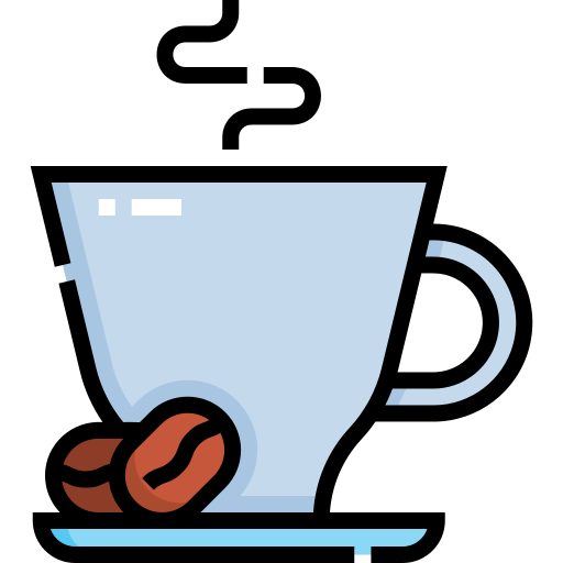 kop koffie Detailed Straight Lineal color icoon