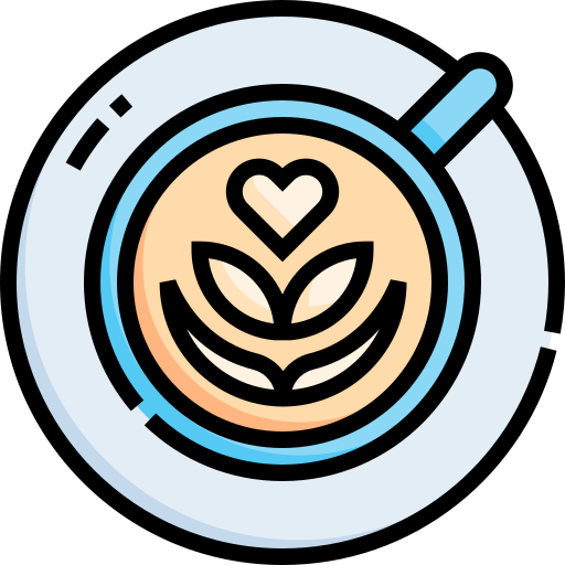 kawa latte Detailed Straight Lineal color ikona