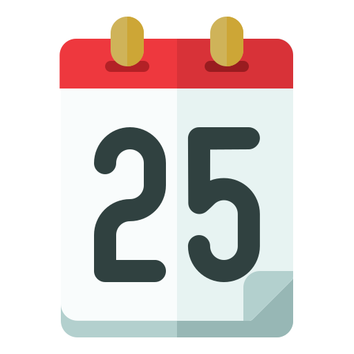カレンダーの日付 Generic color fill icon