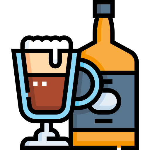 Irish coffee Detailed Straight Lineal color icon