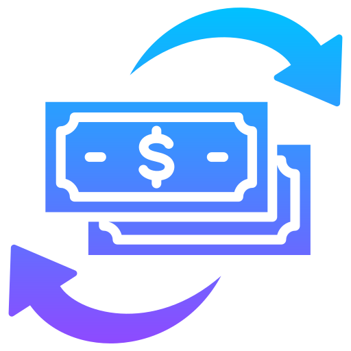 przepływy pieniężne Generic gradient fill ikona