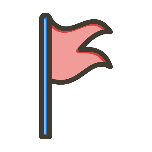 flaga ostrzegawcza Generic color lineal-color ikona