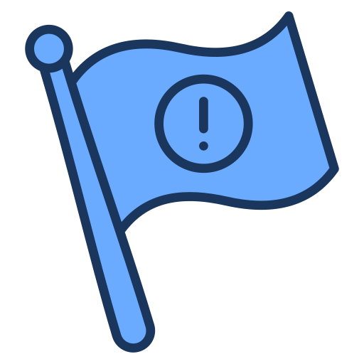 bandiera di avvertimento Generic color lineal-color icona