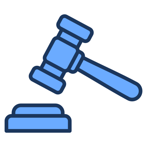 Legal hammer Generic color lineal-color icon