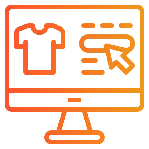 Online shopping Generic gradient outline icon