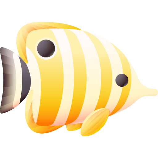 나비 물고기 3D Color icon