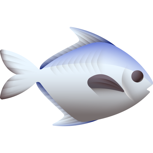 pez paleta 3D Color icono