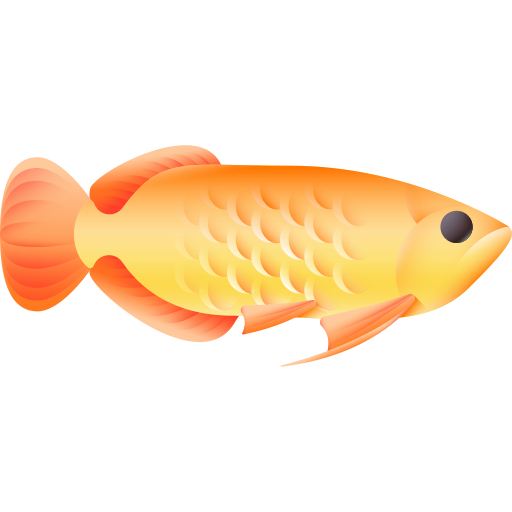 arowana ryba 3D Color ikona