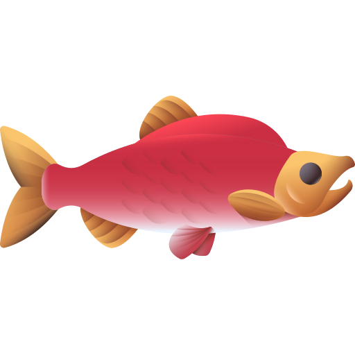 ryba sockeye 3D Color ikona