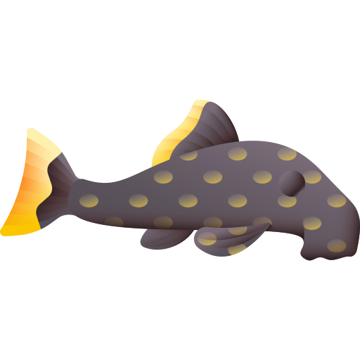 Gold nugget pleco fish 3D Color icon