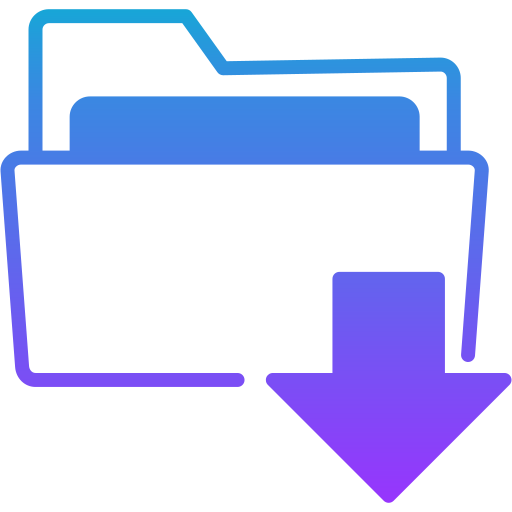 Download folder Generic gradient fill icon