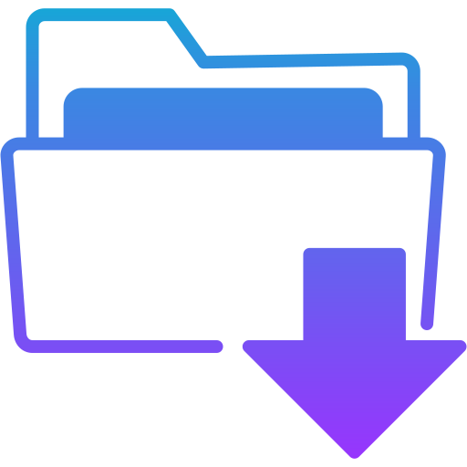 ダウンロードフォルダ Generic gradient fill icon