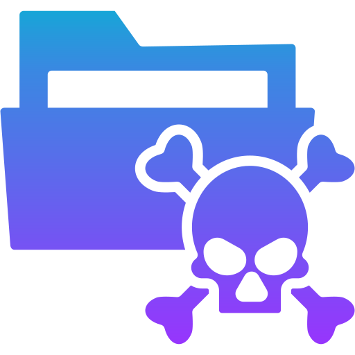 Infected folder Generic gradient fill icon