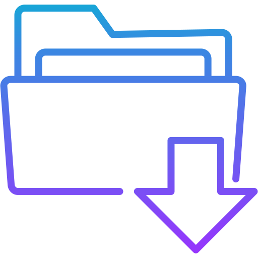 Download folder Generic gradient outline icon
