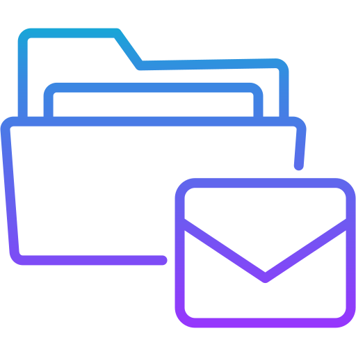 Email folder Generic gradient outline icon