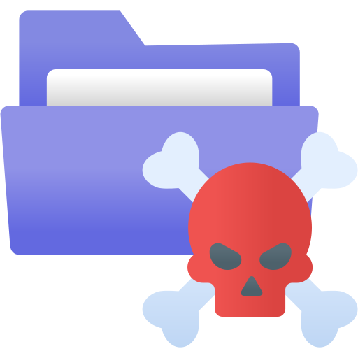 Infected folder Generic gradient fill icon